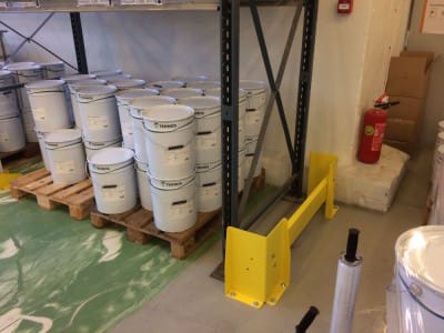 Development of a warehouse shelving system in a Teknos warehouse 6